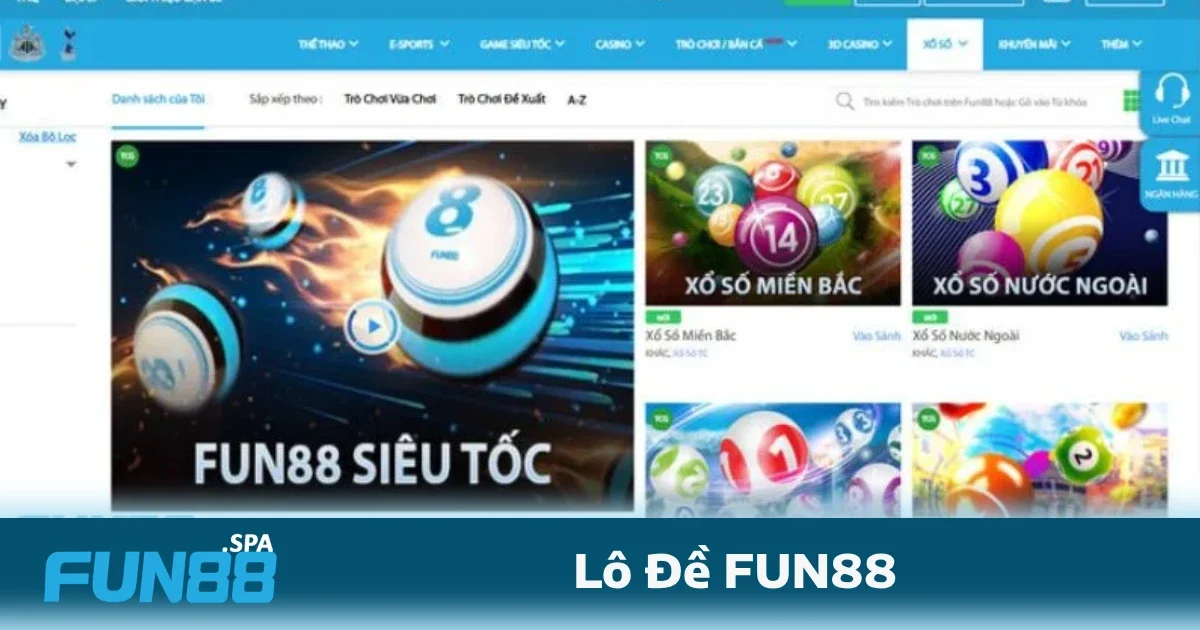 Lô Đề Fun88 2 Một trong những yếu tố giúp Lô đề FUN88 thu hút người chơi chính là đa dạng đài xổ số mà nhà cái này cung cấp