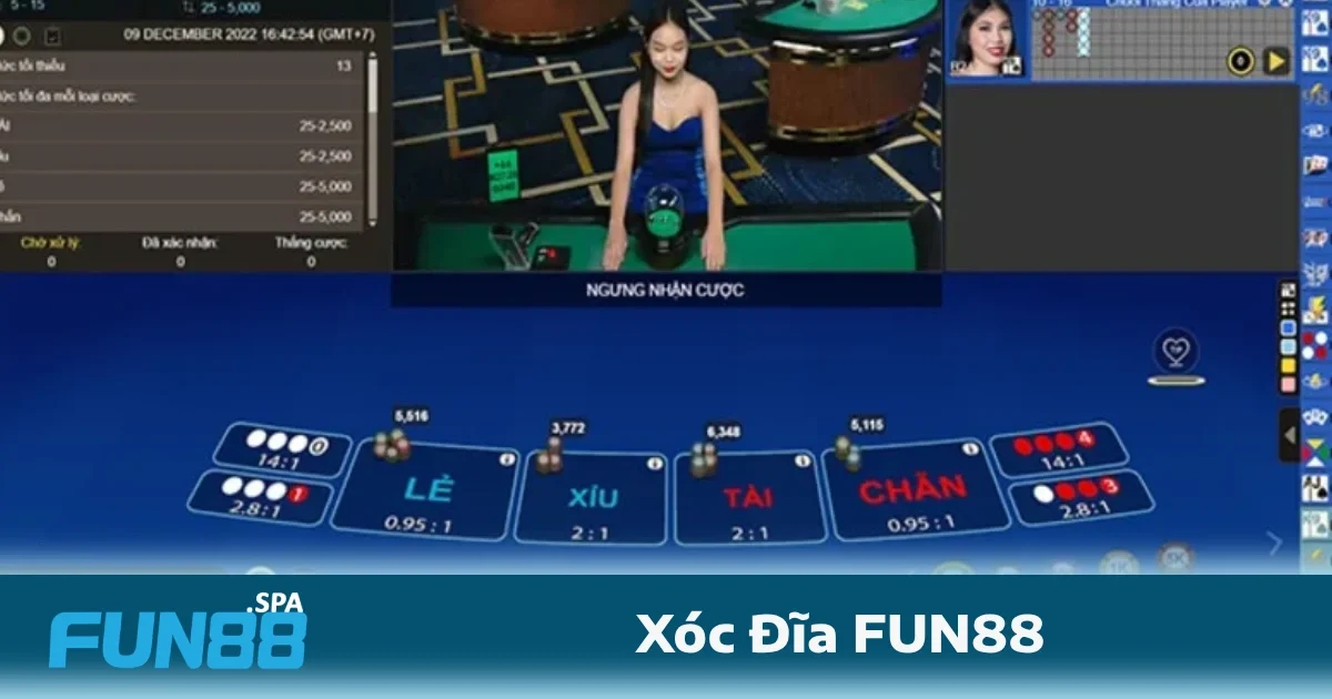 Xóc Đĩa Fun88 3 Xóc đĩa FUN88 nổi bật bởi giao diện thân thiện, tỷ lệ thắng hợp lý